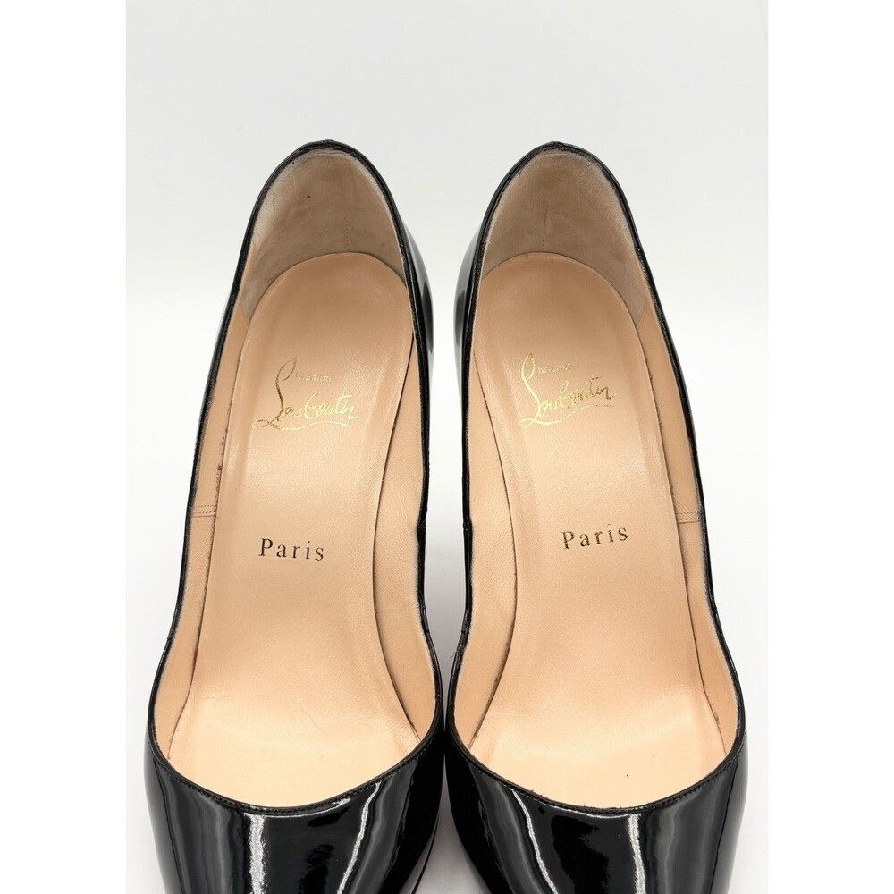 Christian Louboutin Black Patent Leather Stiletto Heels New Decoltissimo EU 38 - Picture 8 of 15